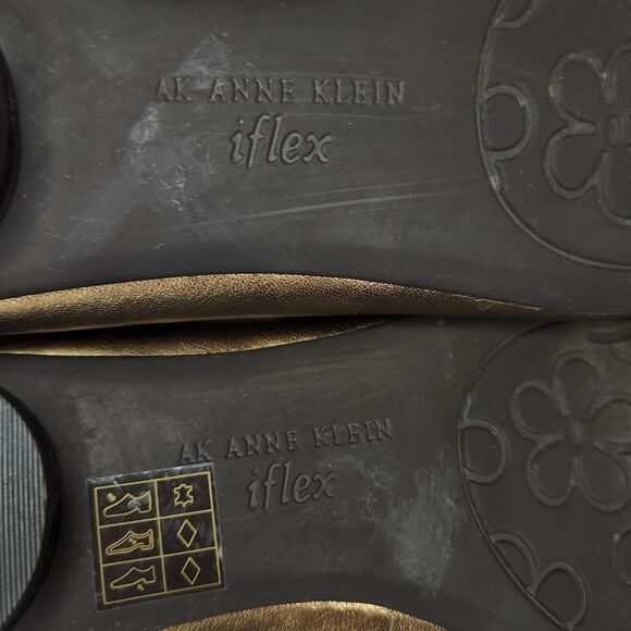 Anne Klien Gold ballet Flats - Picture 10 of 12